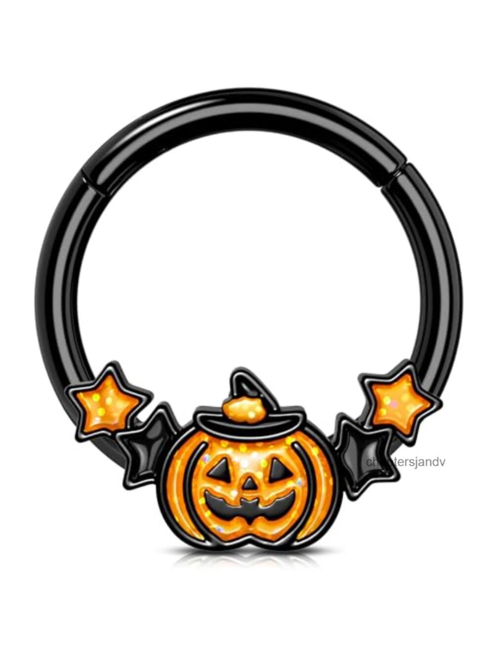 16G Stainless Steel Septum Ring Pumpkin Halloween Piercing Jewelry